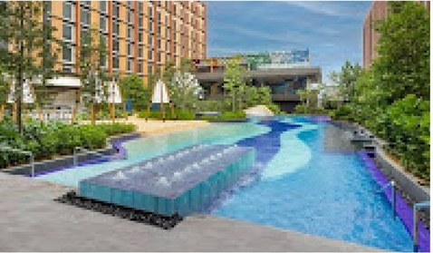 Pool deck at M Resort Hotel, Kuala Lumpur